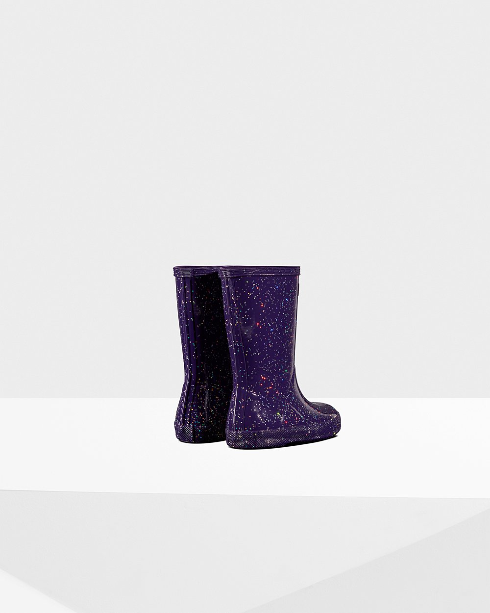 Kids Rain Boots - Hunter Original First Giant Glitter (08DHQSPAT) - Blue Purple